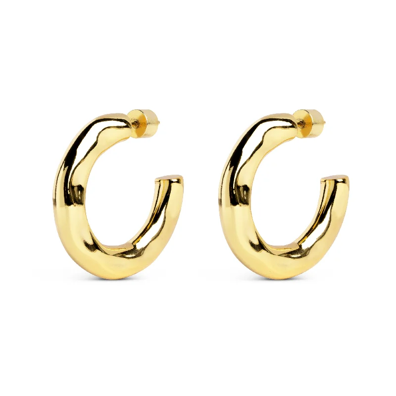 chandelier earrings for women -Alejandria Gold Hoop Earrings