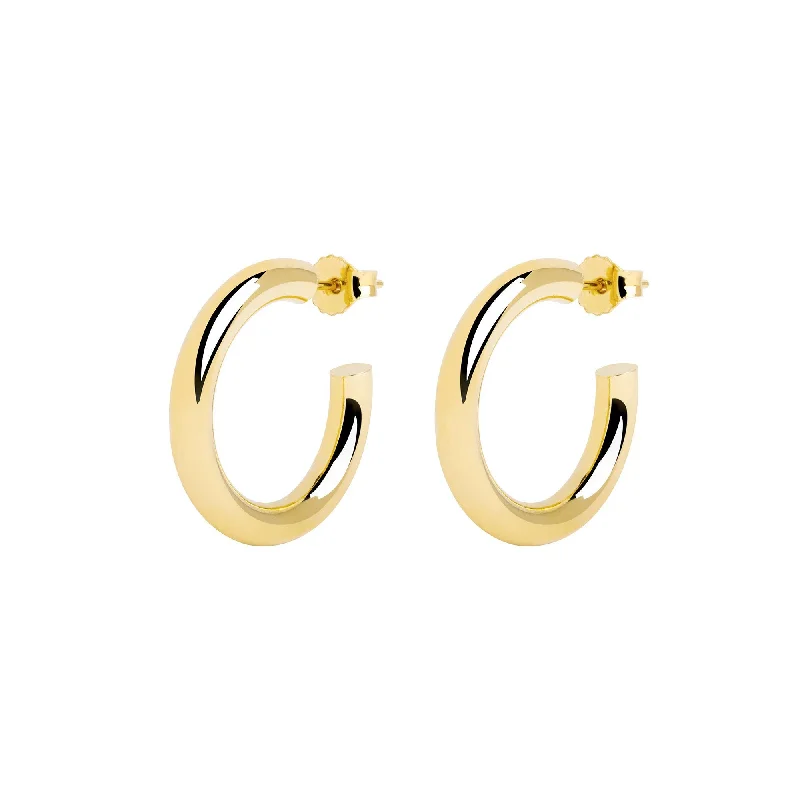 wedding day earrings for women -Nairobi Gold Hoop Earrings