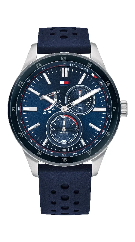 TOMMY HILFIGER AUSTIN BLUE FACE SILICONE STRAP