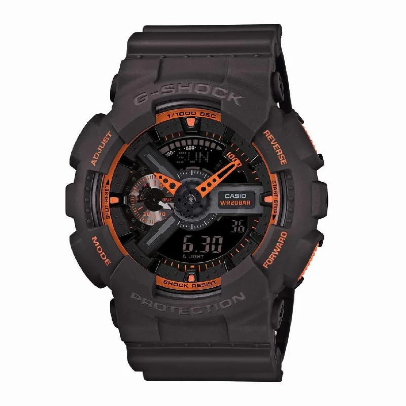 Casio G-Shock Duo Neon Black and Orange Watch GA110TS-1A4