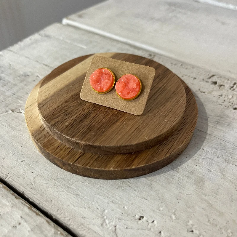 hoop earrings for women -peachy pop stud earrings