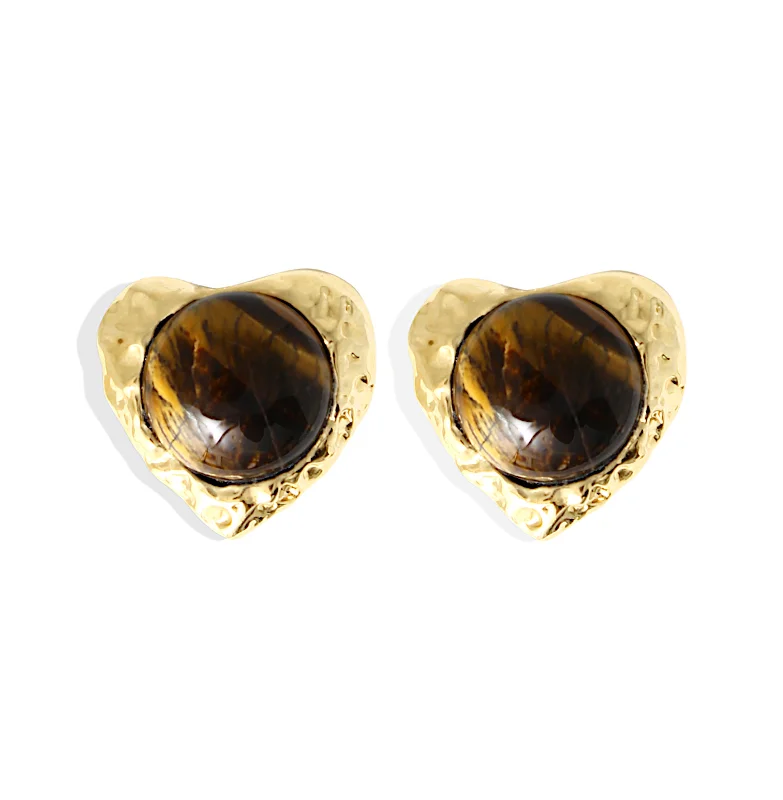 cute stud earrings for women -EVA Earrings - Gold