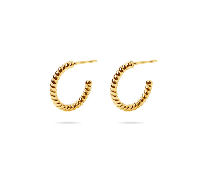 luxury earrings for brides -THE ESSENTIAL CROISSANT HOOP EARRINGS