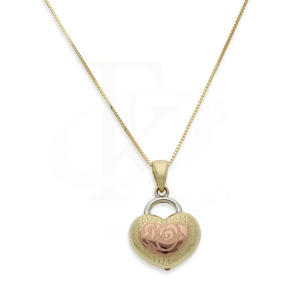 custom jewelry necklaces for women -Gold Heart Necklace  (Chain with Pendant) 18KT - FKJNKL18K2400