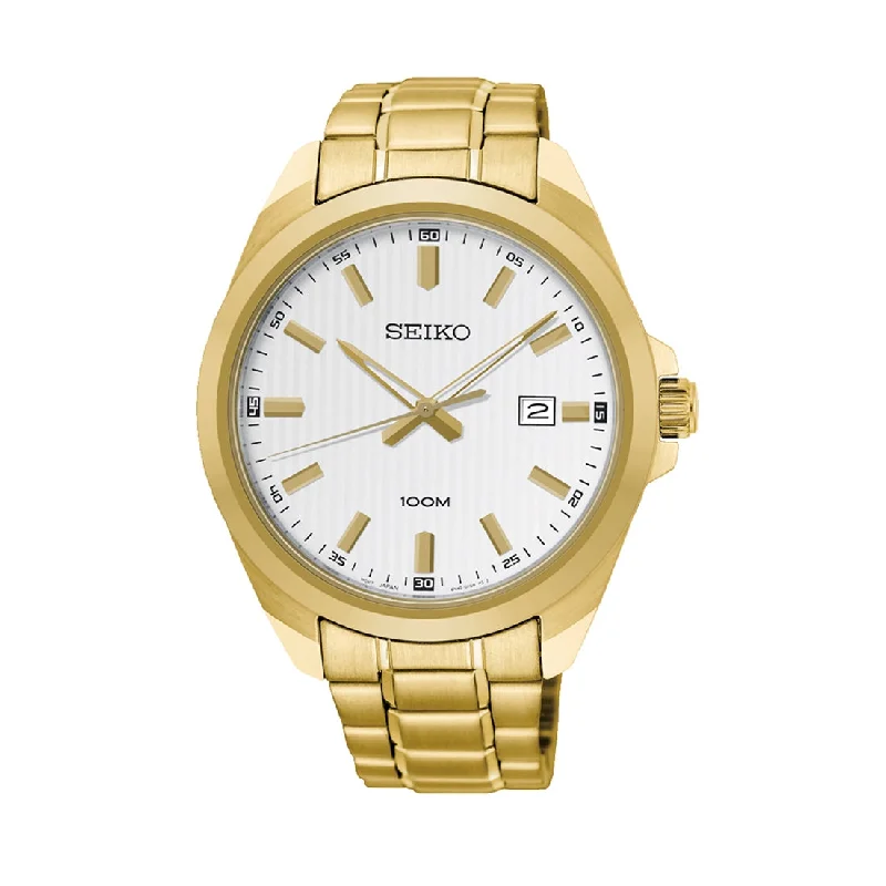 Seiko Mens Gold Watch SUR280P