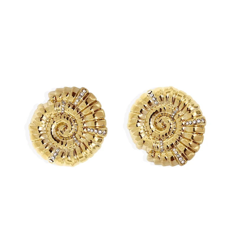 luxury pearl earrings for women -GALIA Earrings - Gold