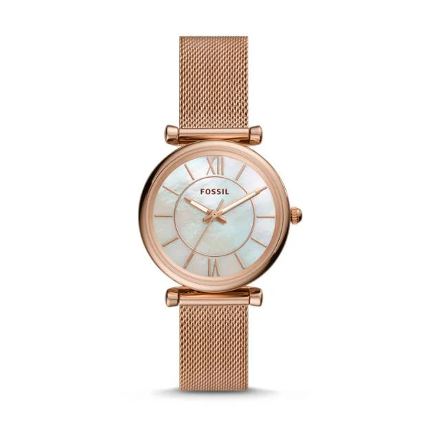 Fossil Carlie Rose Gold-Tone Analogue Watch