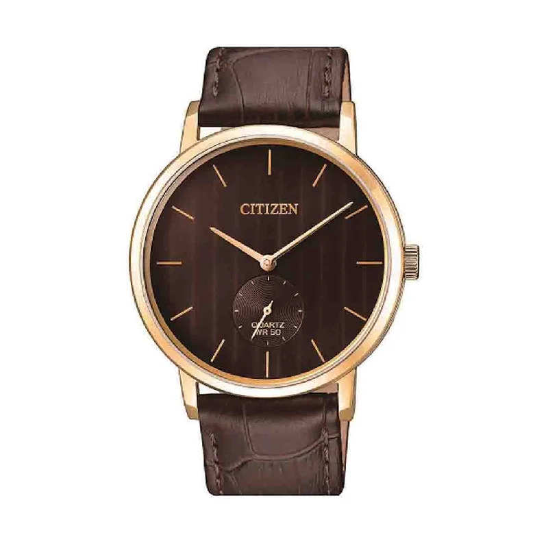 Citizen Men's Brown Leather Watch Model BE9173-07X