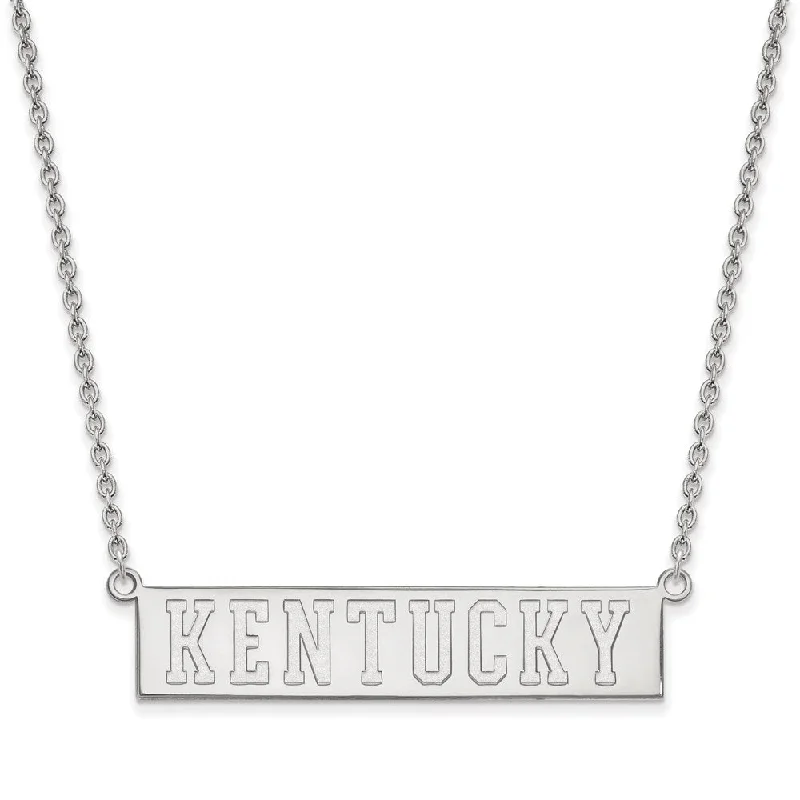 diamond pendant necklaces for women -10k White Gold U of Kentucky Large Pendant Necklace