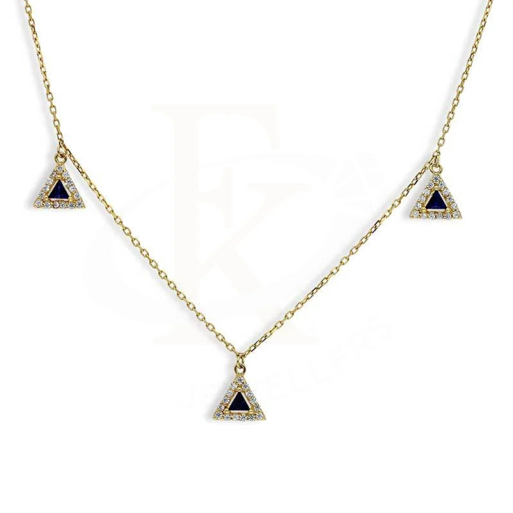 luxury pearl necklaces for women -Sterling Silver 925 Gold Plated Solitaires Necklace - FKJNKLSL2884