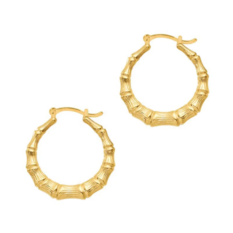 oversized earrings for women -THE BAMBOO HOOP EARRING