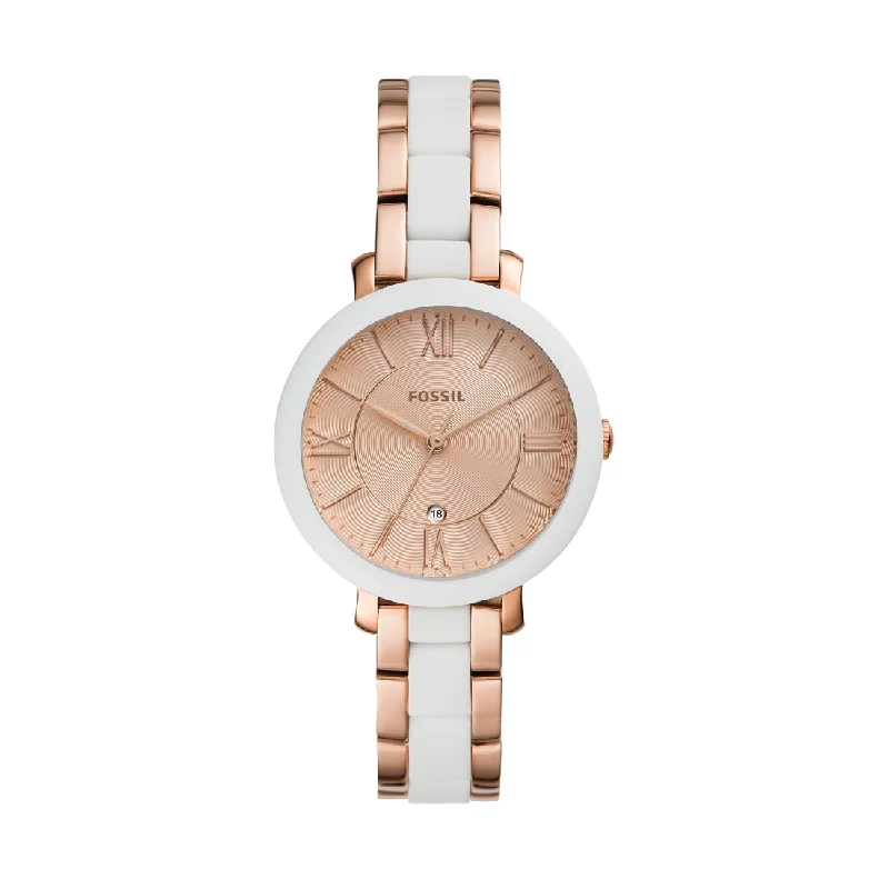 Fossil Jacqueline Rose Tone Ladies Watch ES4588