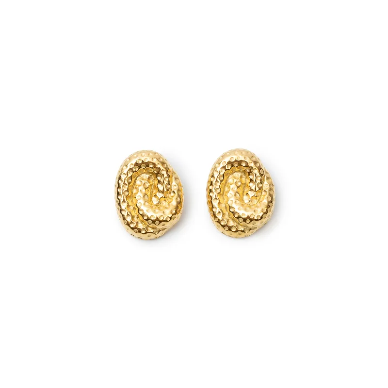 diamond stud earrings for women -THE BOLD TEXTURE SEASHELL EARRINGS