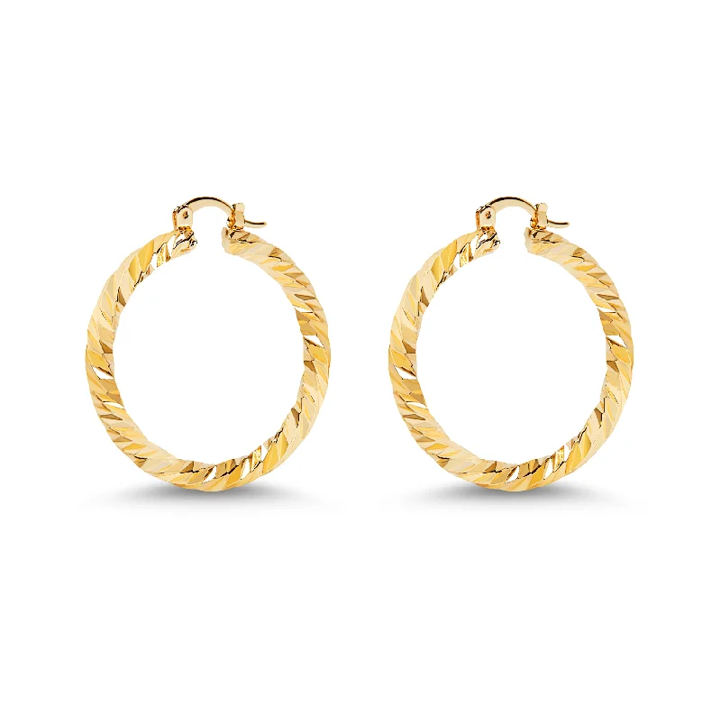 trendy stud earrings for women -THE MIA HOOP EARRINGS (LARGE)