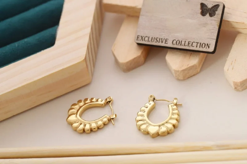 minimal gold earrings for women -Anti-tarnish hoops earrings