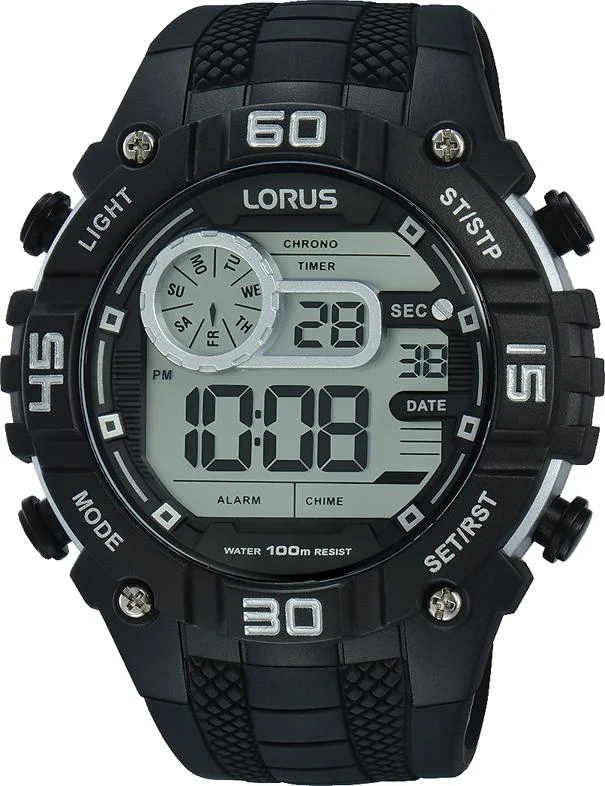 Lorus Men's Digital Black Watch R2351LX-9