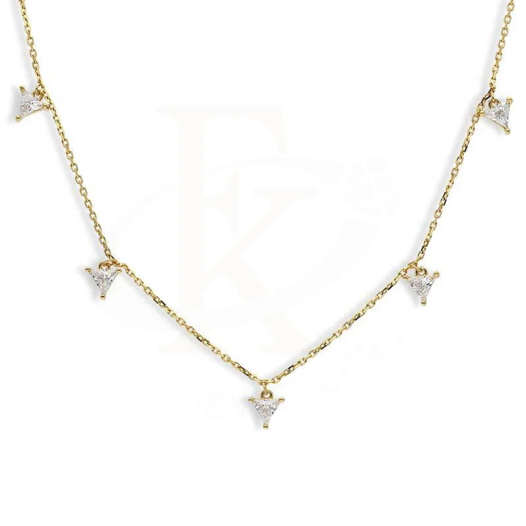 chain link necklaces for women -Sterling Silver 925 Gold Plated Solitaires Necklace - FKJNKLSL2882