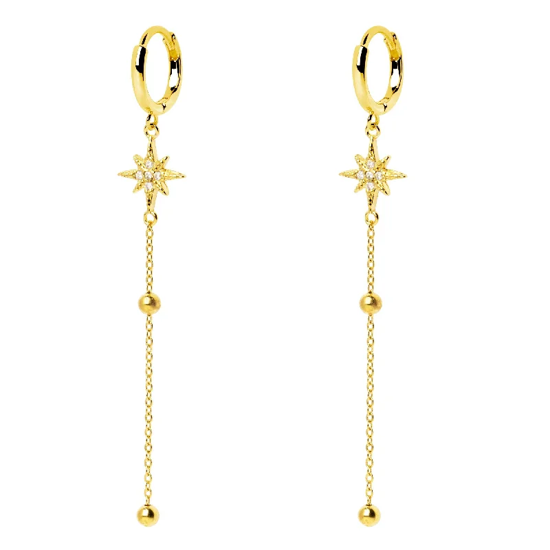 bridal earrings for women -Estellar Gold Earrings