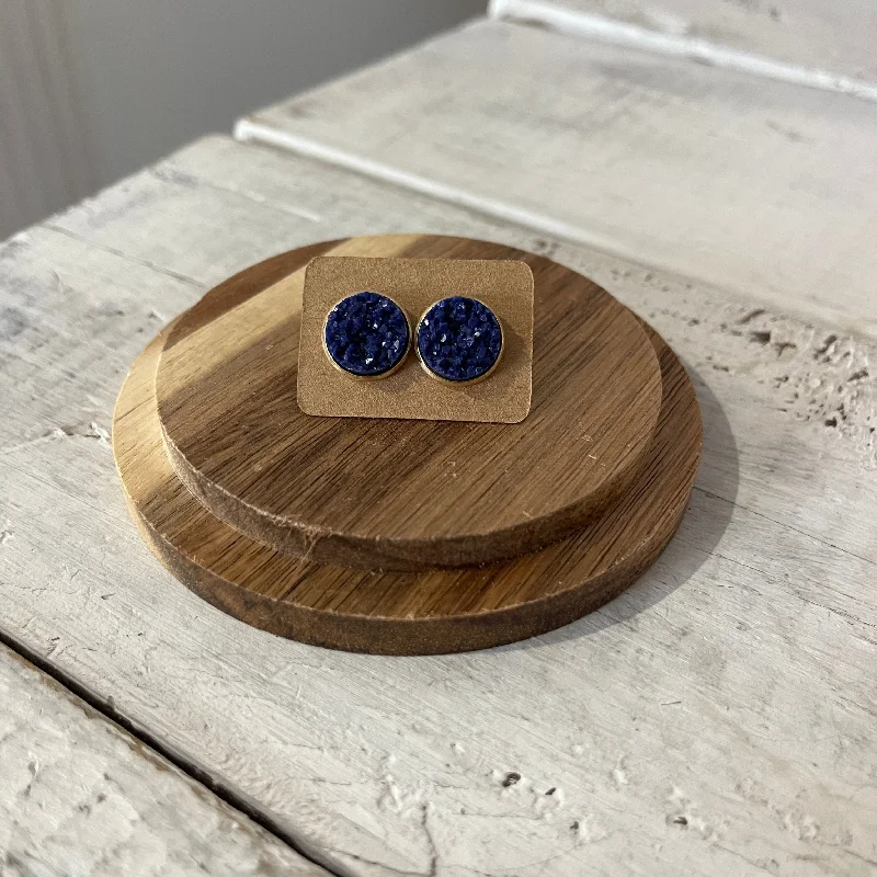 vintage earrings for women -sapphire stars stud earrings