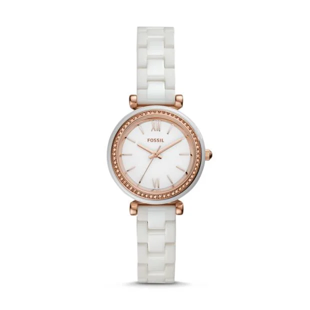 Fossil Carlie Mini White Analogue Watch