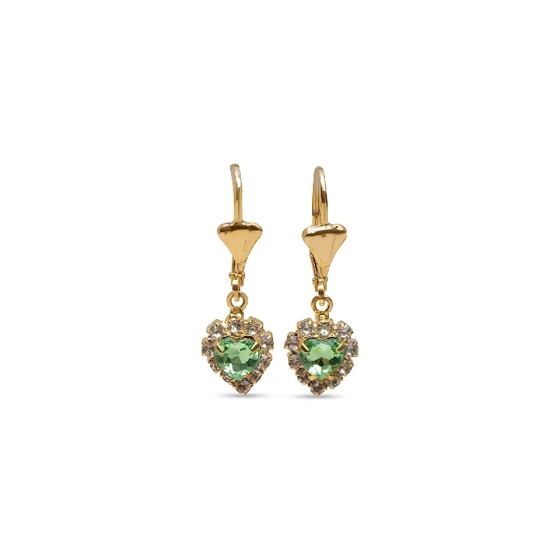 affordable earrings for women -THE DEIS EMERALD HEART EARRINGS