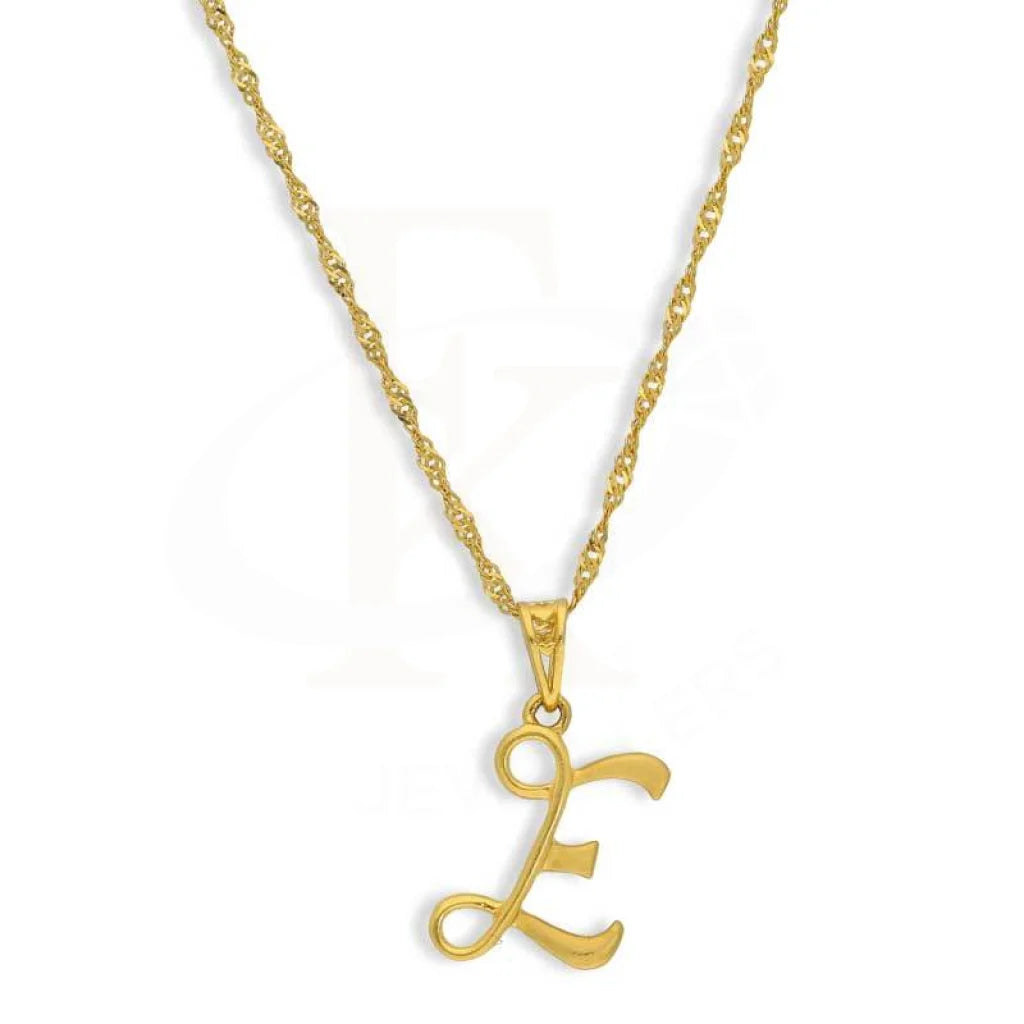 trendy necklaces for women -Gold Necklace (Chain with Alphabet Pendant) 22KT - FKJNKL22K2727