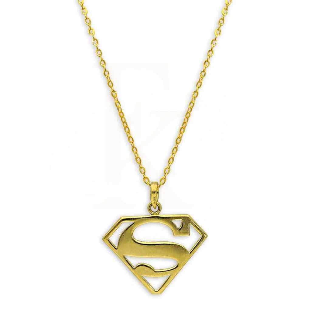 elegant necklaces for women -Gold Necklace (Chain with Superman Pendant) 18KT - FKJNKL18K2691