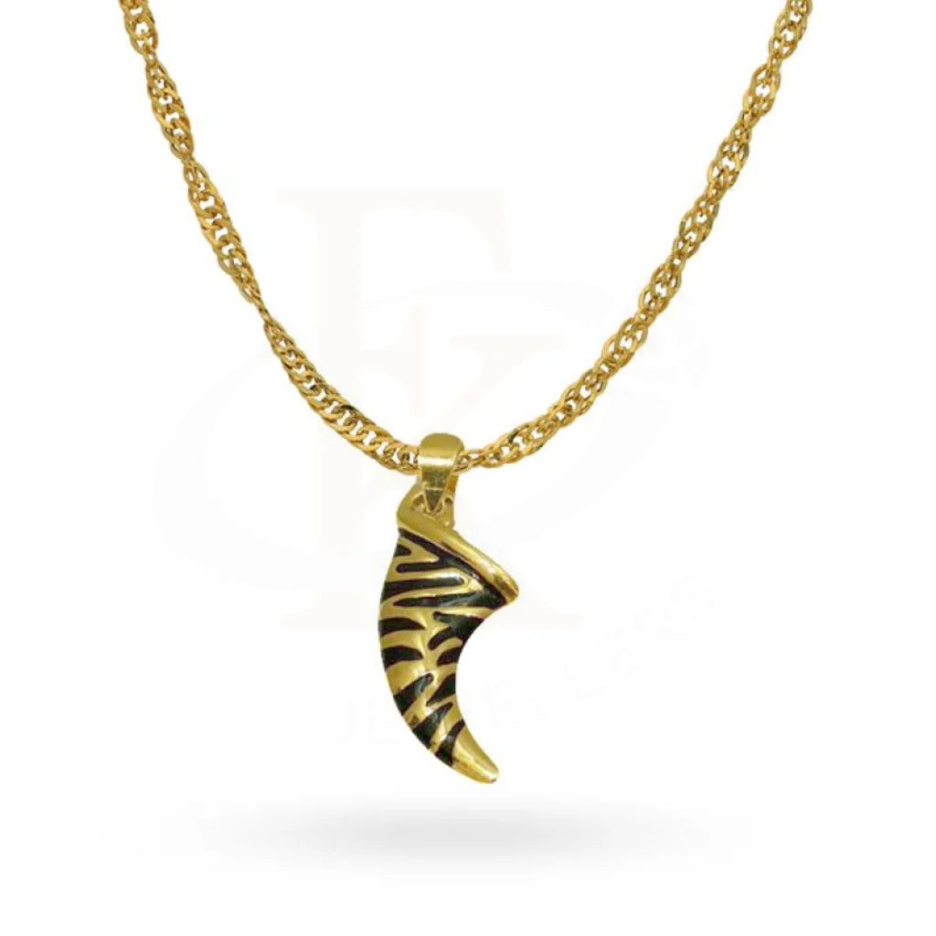 bridal pendant necklaces for women -Gold Necklace (Chain with Pendant) 22KT - FKJNKL1479