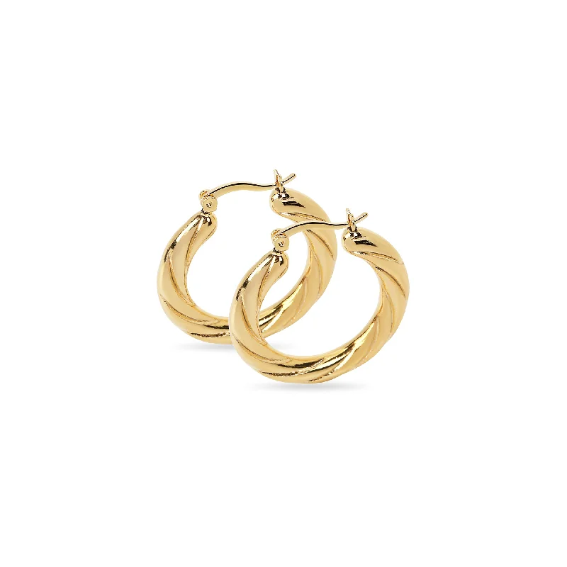 chic stud earrings for women -THE TWISTED HOWARD HOOP EARRINGS