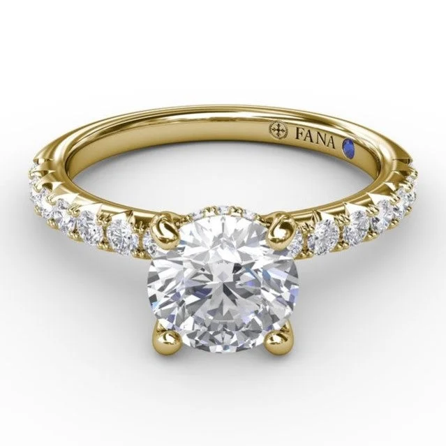 custom diamond engagement rings for women -Quintessential Diamond Engagement Semi-Mount Ring