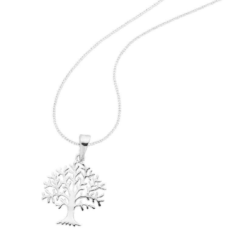 wedding necklaces for women -Sterling Silver Tree Of Life Pendant Necklace