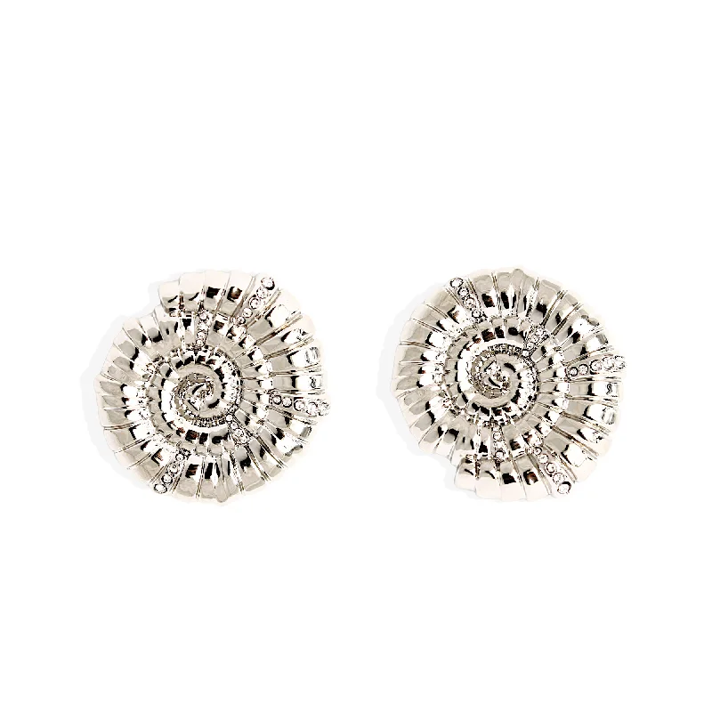 silver hoop earrings for weddings -GALIA Earrings - Silver