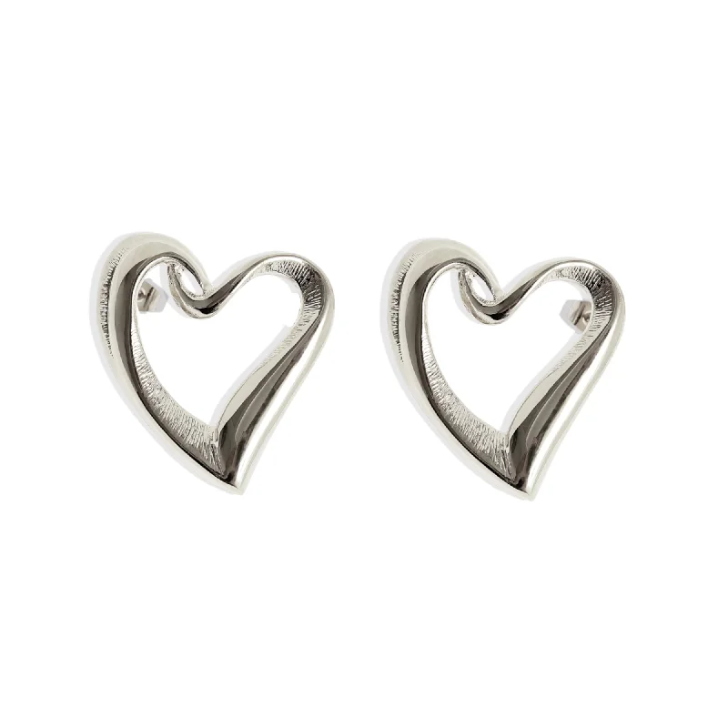 vintage-style earrings for women -EVANGELINE Earrings - Silver