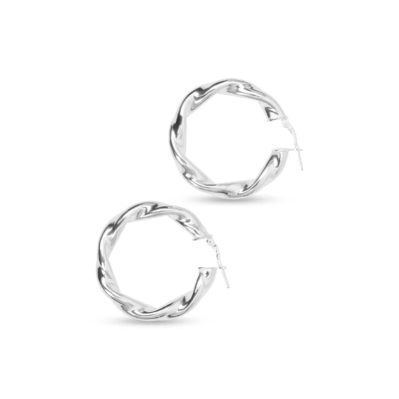 drop earrings for women -THE ZARINA TWISTED HOOP EARRINGS