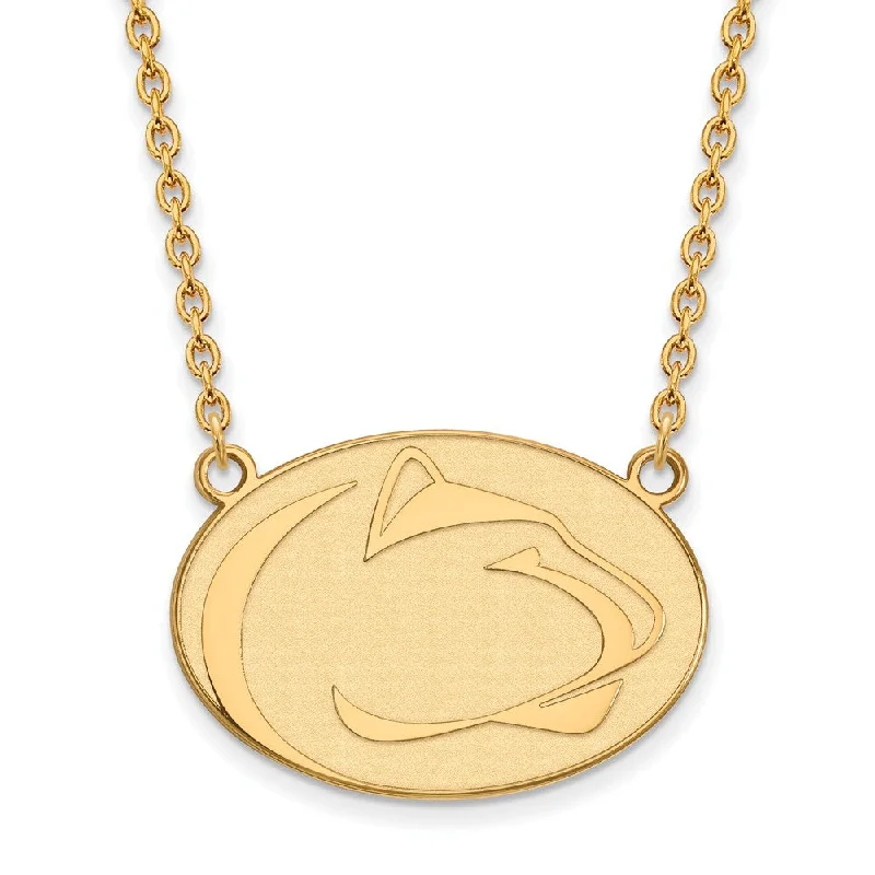 cute necklaces for women -10k Yellow Gold Penn State Large Pendant Necklace