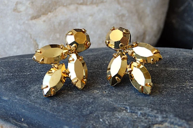 custom earrings for women -Gold Stud Earrings