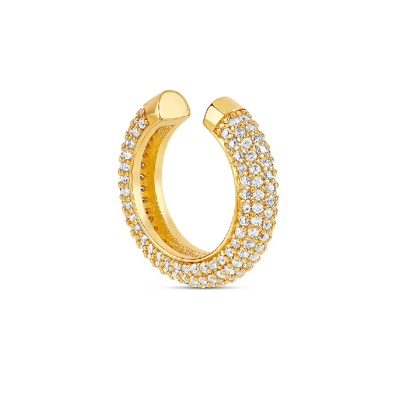 cubic zirconia earrings for women -The Pave Cuff