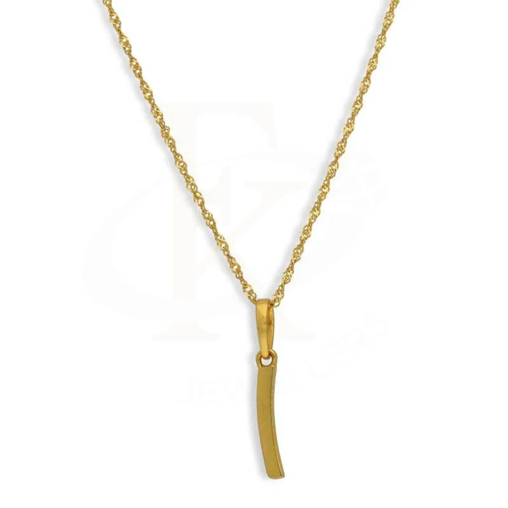 personalized necklaces for women -Gold Necklace (Chain with Alphabet Pendant) 22KT - FKJNKL22K2731