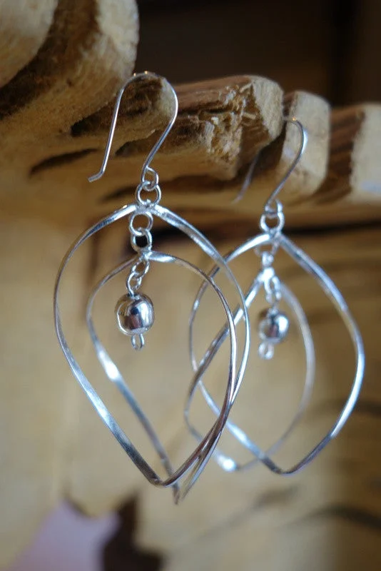 diamond earrings for weddings -Sterling Silver Hoop Earrings