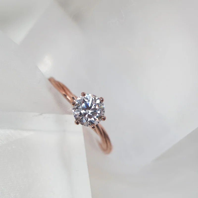 classic platinum engagement rings -Shama - Diamond Solitaire Ring