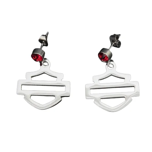 trendy earrings for women -Stainless Steel 15mm HD CZ Earrings