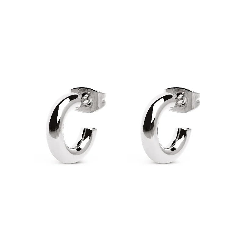 modern stud earrings for women -Nai Hoop Earrings