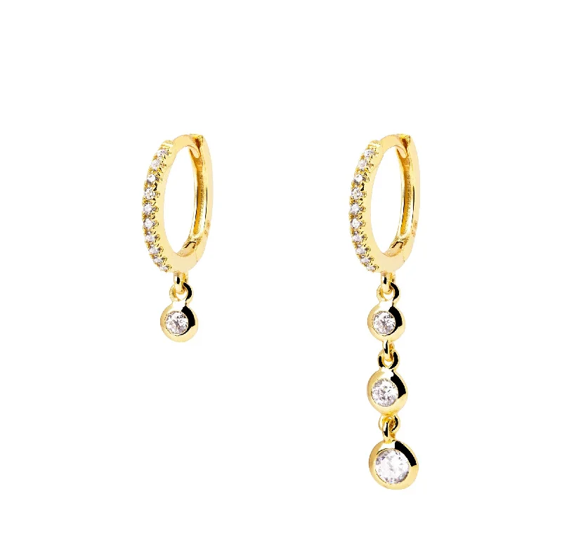 modern earrings for women -Polaris Gold Earrings