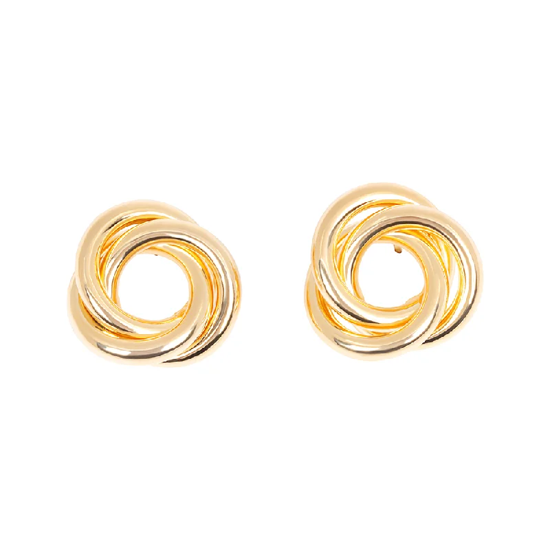 zirconia earrings for women -THE GOLD LOLA STUDS