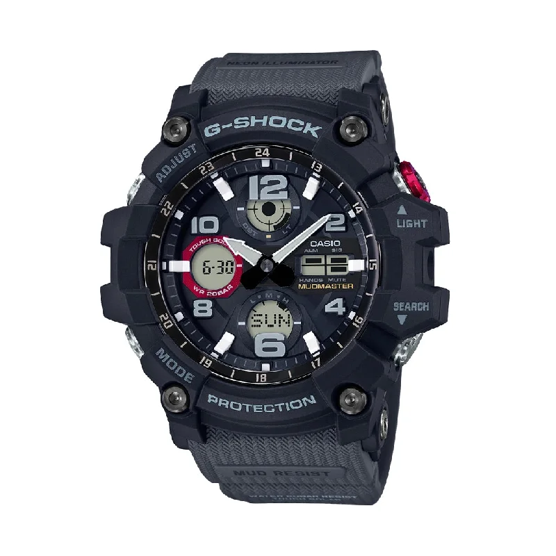 Casio G Shock Master Of G Mudmaster Black Case Digital Grey Model GSG-100-1A8DR