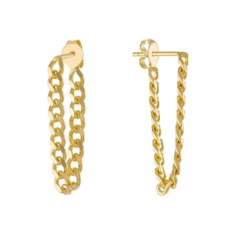 oversized hoop earrings for women -Harper Chain Earrings