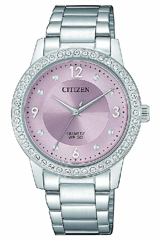 Citizen Crystal Set Pink Watch EL3090-81X