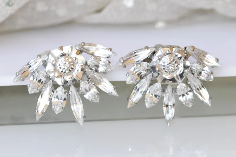 bold earrings for women -CRYSTAL EARRINGS