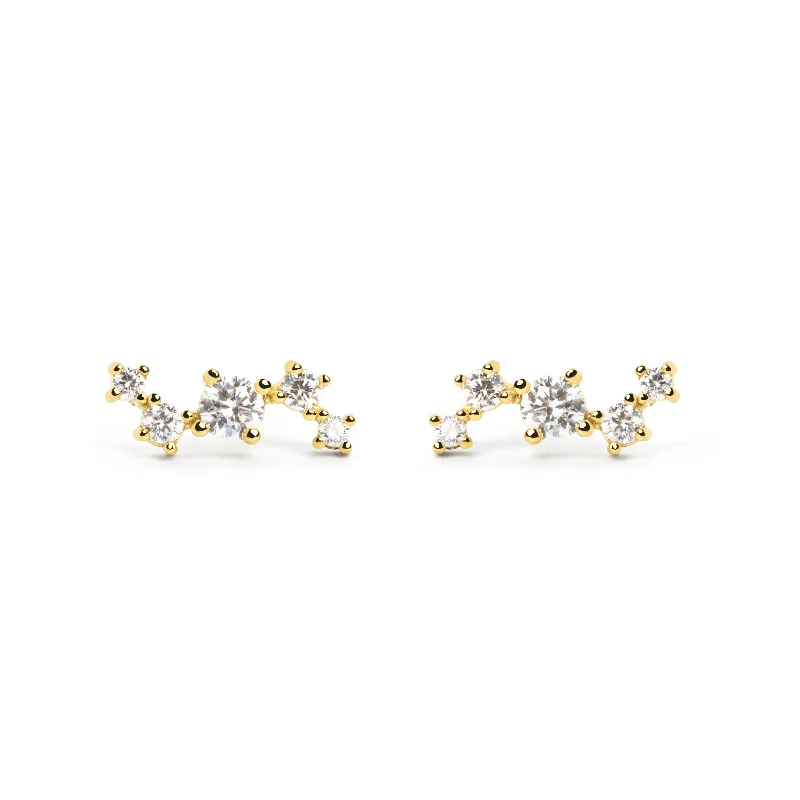 small hoop earrings for women -5 Star Gold Earrings