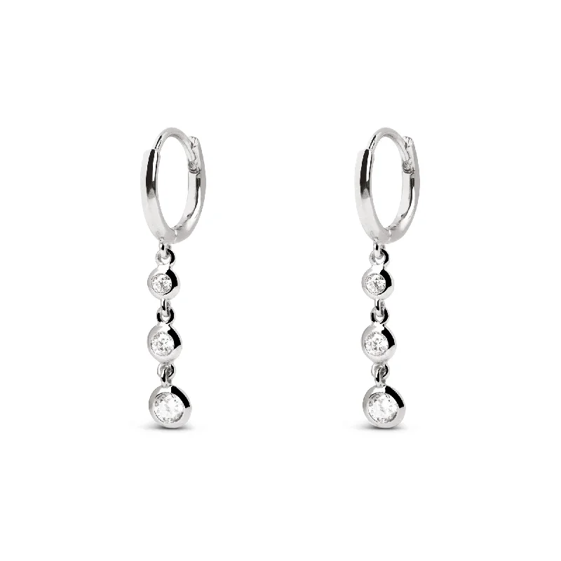 gold stud earrings for women -Capella Silver Earrings